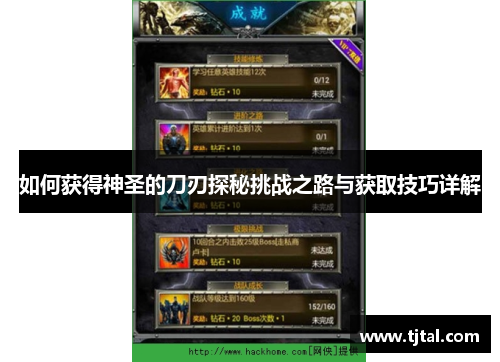 如何获得神圣的刀刃探秘挑战之路与获取技巧详解
